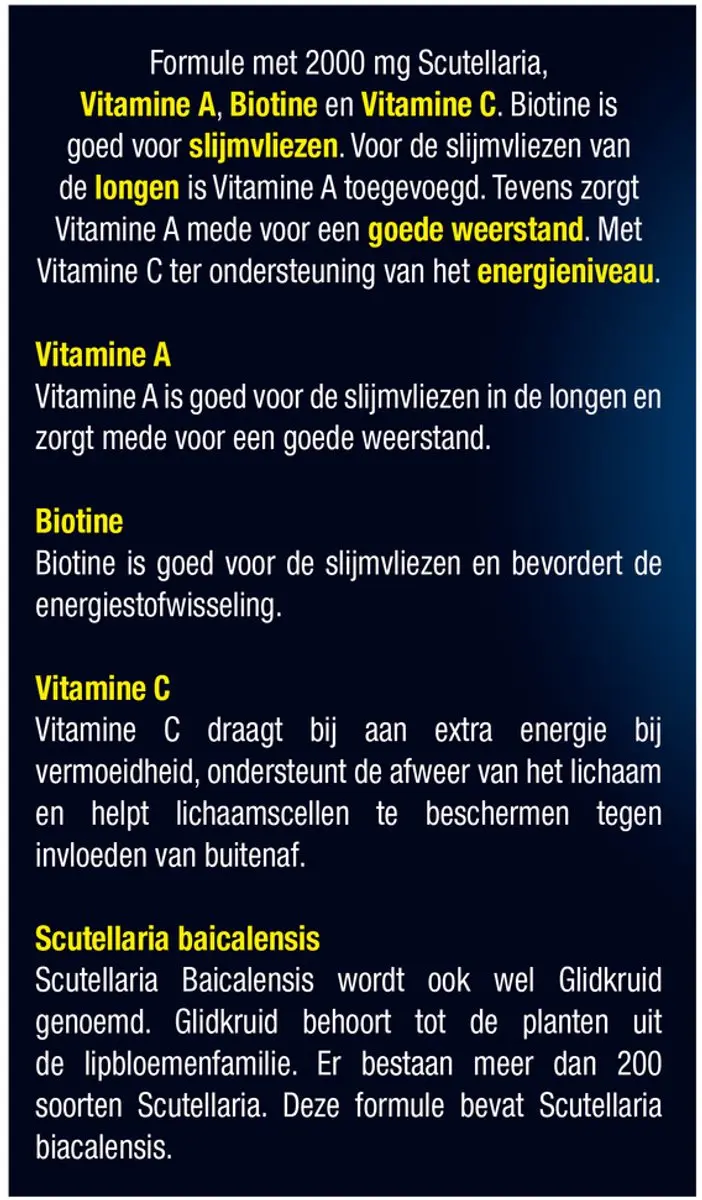 Lucovitaal Scutellaria 2000mg - 30 Capsules