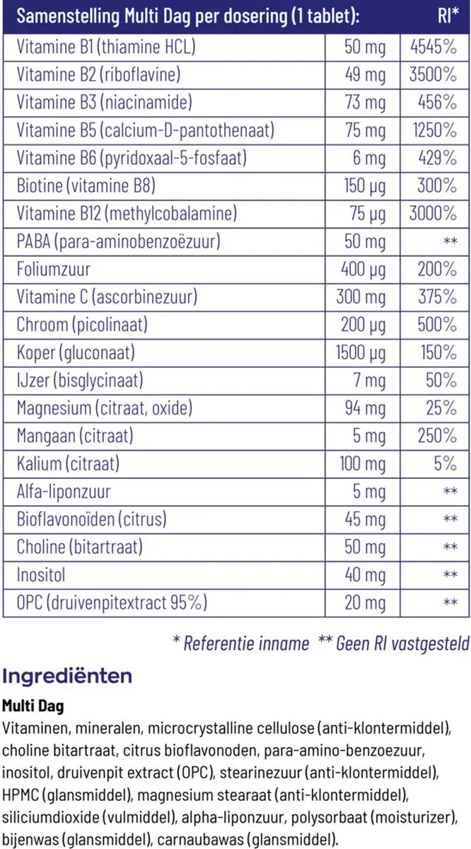 Vitakruid Multi Dag 90 Tabletten