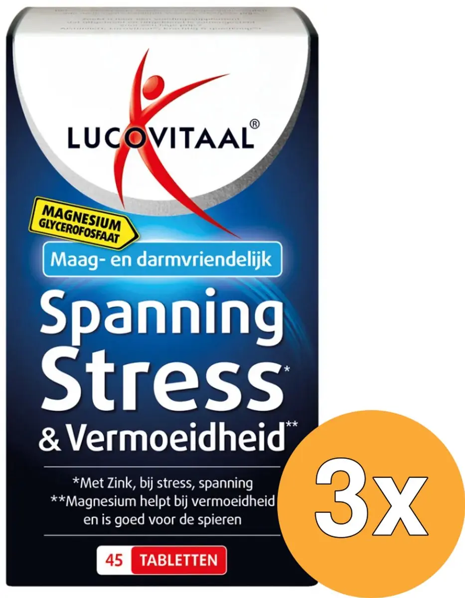 Lucovitaal Magnesium Spanning Stress & Vermoeidheid 45 tabletten