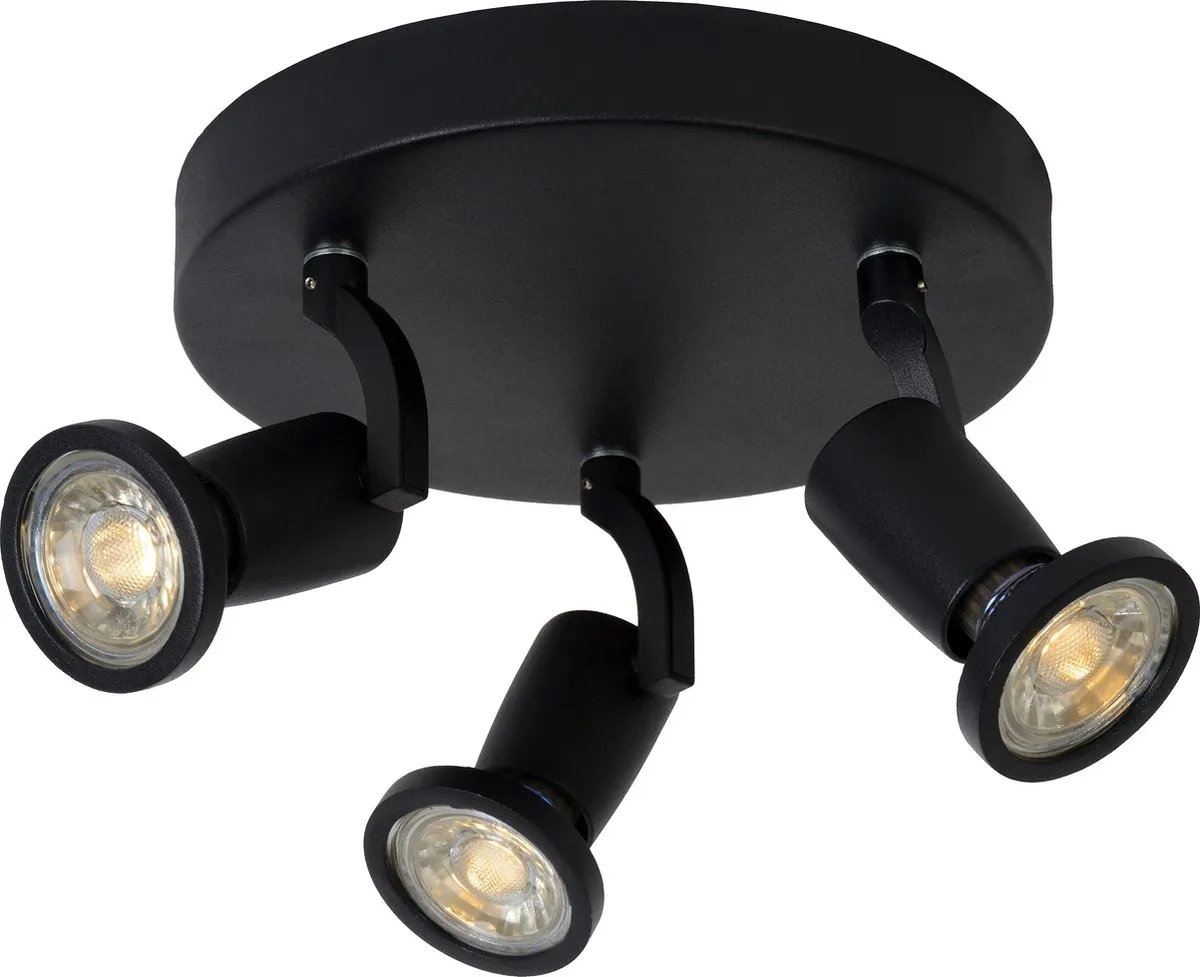 Lucide JASTER-LED Plafondspot Ø20cm - 3x5W 2700K - Zwart