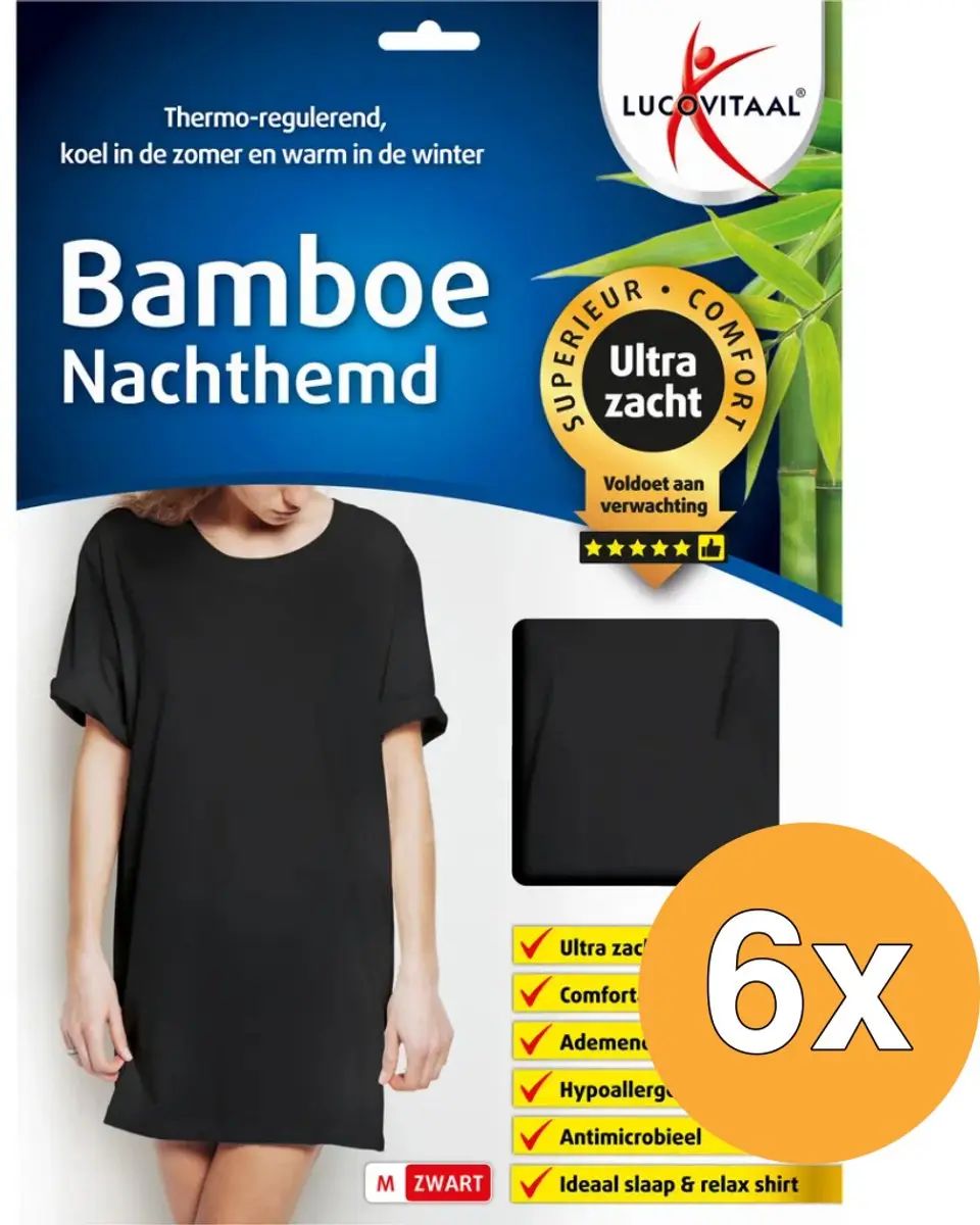 Lucovitaal Bamboe Nachthemd M