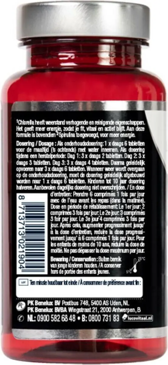 Lucovitaal Chlorella Spirulina 600g - 3x200 tabletten