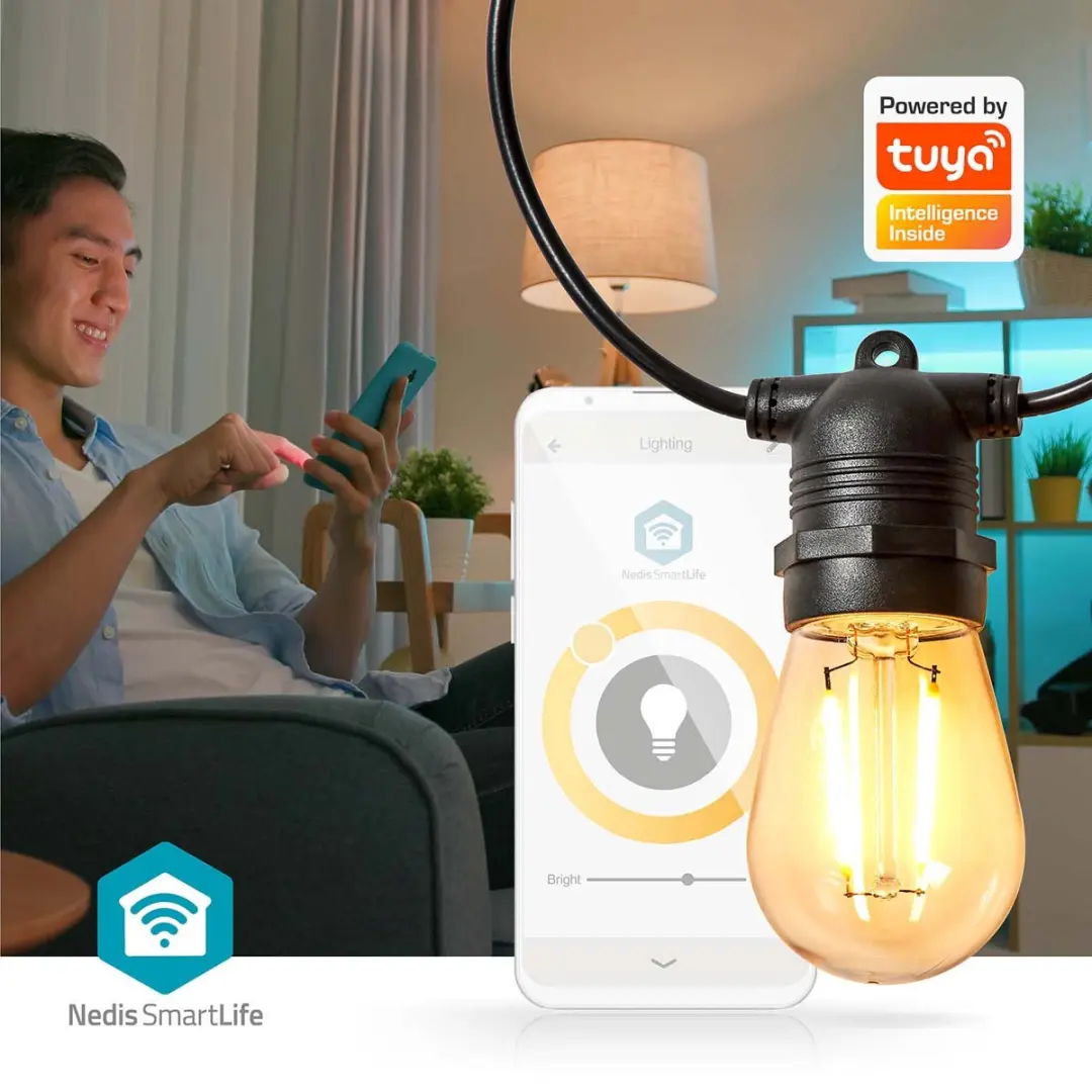 Nedis SmartLife Decoratieve Verlichting Warm Wit 10 LED 9m - Mat