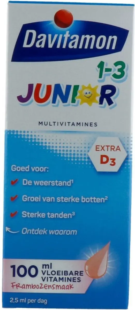 Davitamon Junior 1+ Framboos