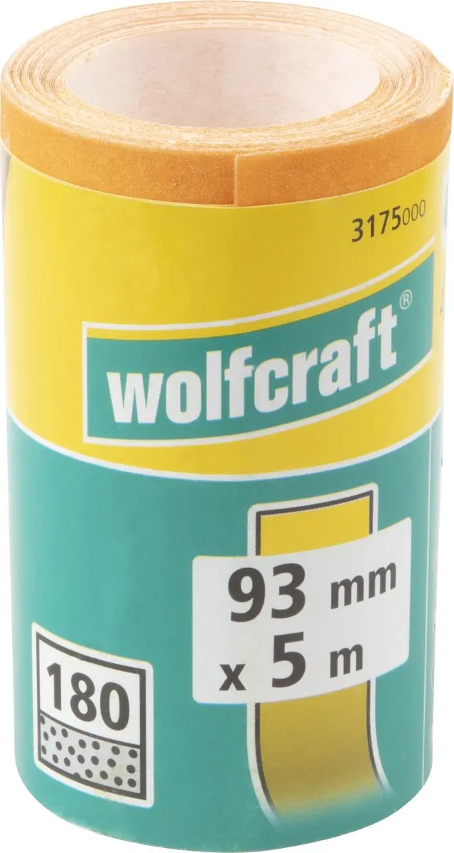 Wolfcraft Schuurpapier op Rol 180 - 93mm