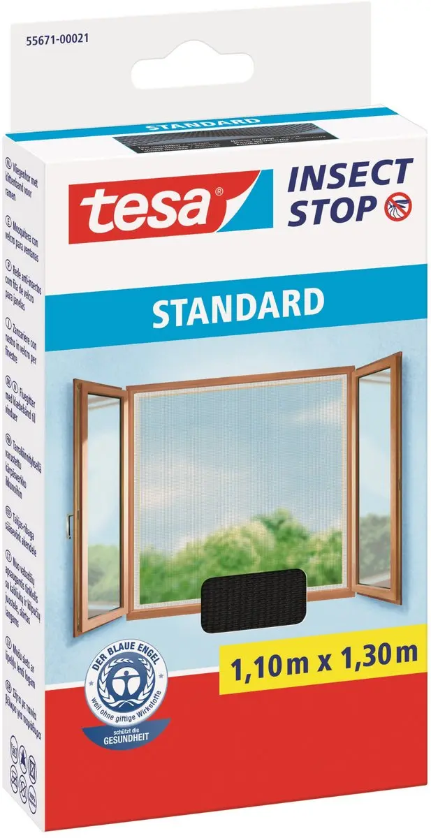 Tesa Raam Muggenhor 110x130cm - Zwart