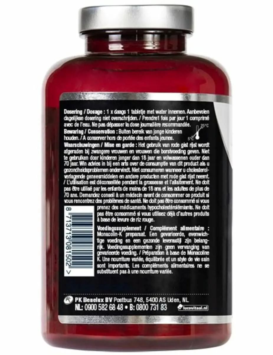 Lucovitaal Rode Gist Rijst 720 tabletten - Voordeelverpakking