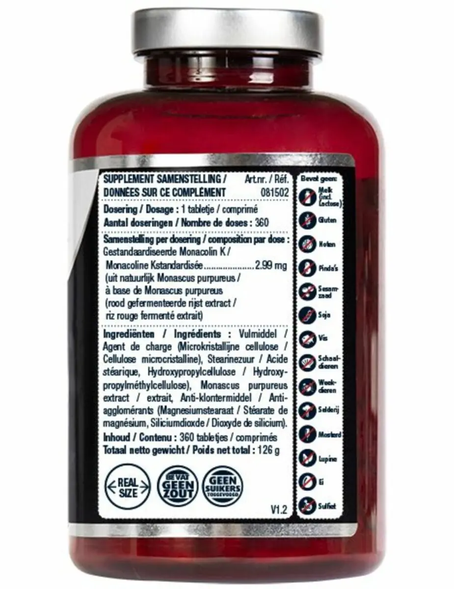 Lucovitaal Rode Gist Rijst 720 tabletten
