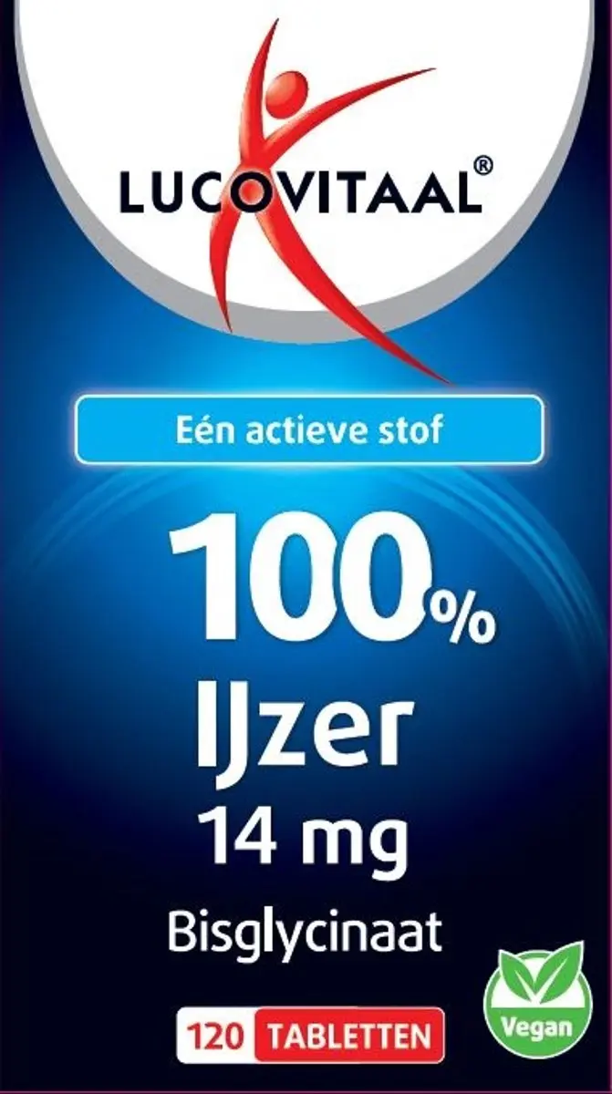 Lucovitaal IJzer Bisglycinaat 120 Tabletten - afbeelding 6 van 6