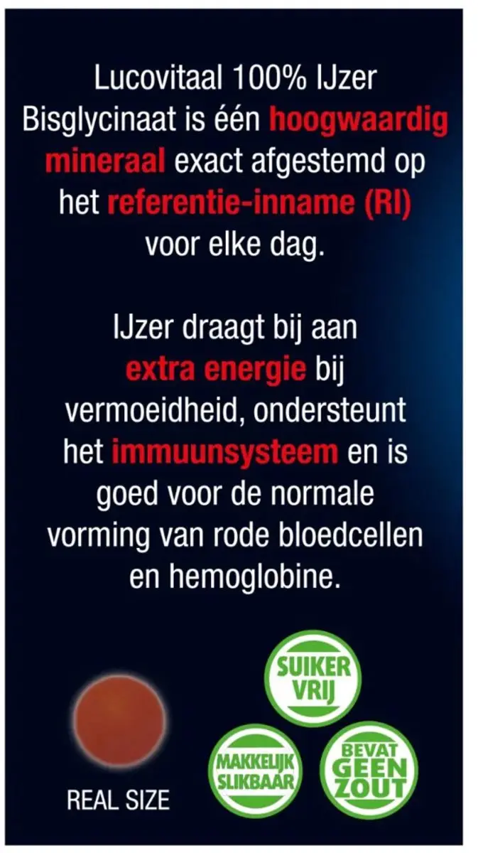 Lucovitaal IJzer Bisglycinaat 120 Tabletten