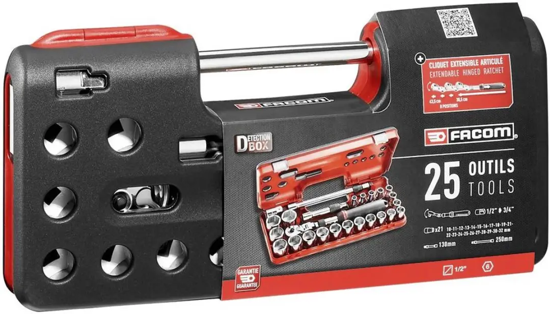 FACOM SXL.DBOX3PB Dopsleutelset 1/2" 25-delig