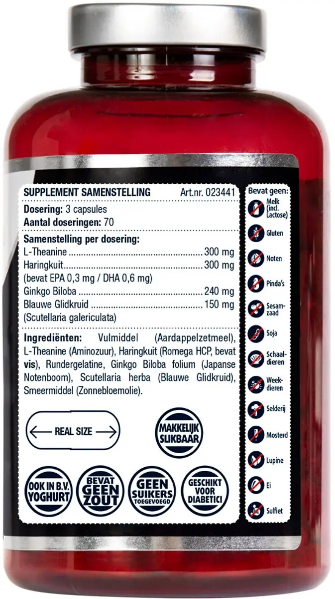 Lucovitaal L-theanine Omega 3 - 420 Capsules