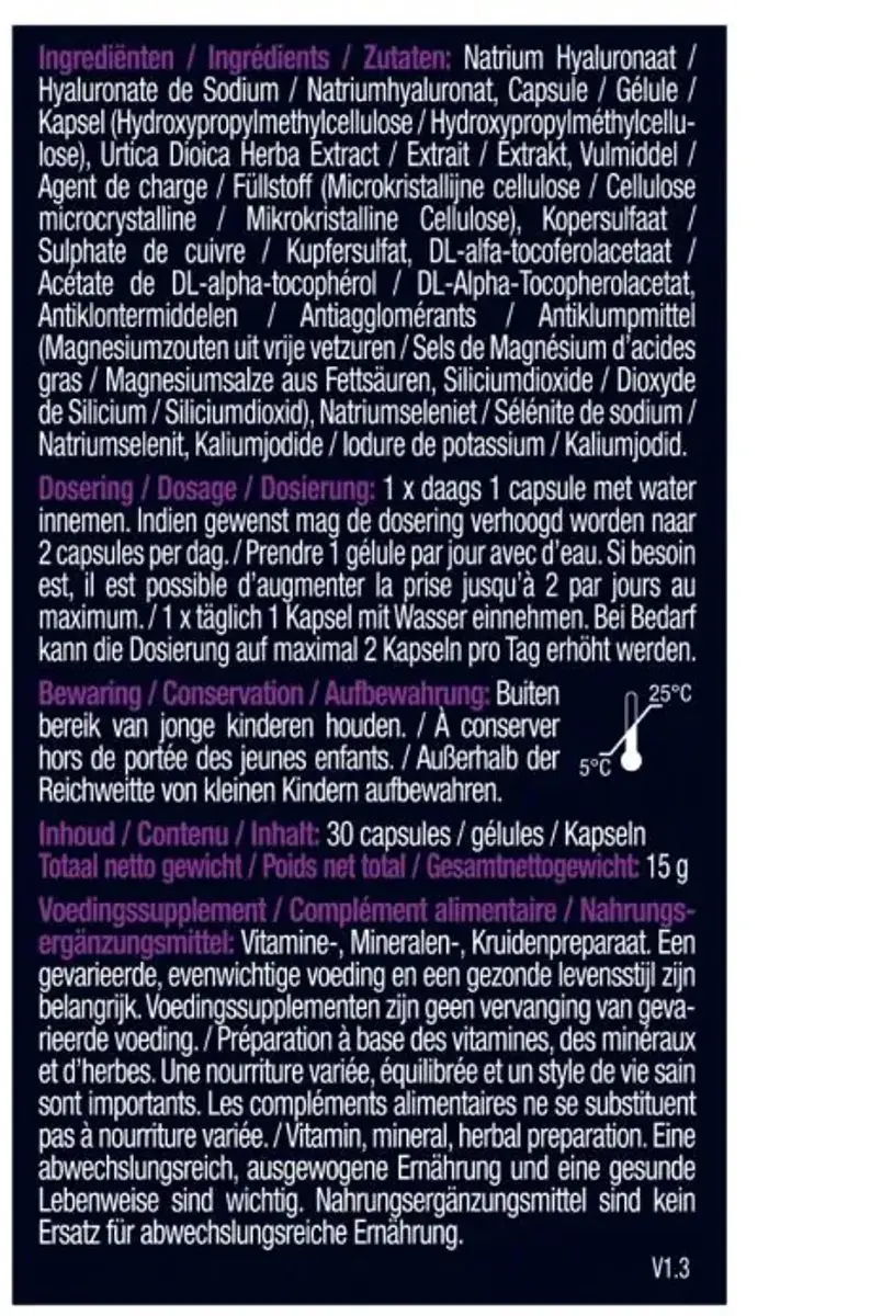 Lucovitaal Hyaluronzuur 120mg One A Day - 30 Capsules