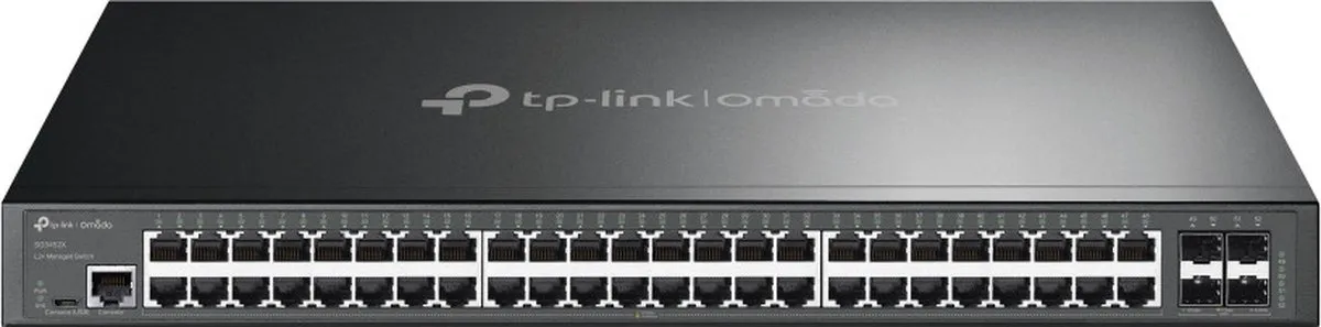 TP-Link TL-SG3452X Gigabit Switch - 48 Poorten Zwart