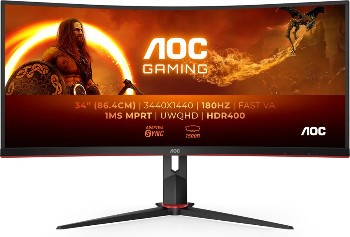 AOC CU34G2XP Curved Ultrawide Monitor 34 inch