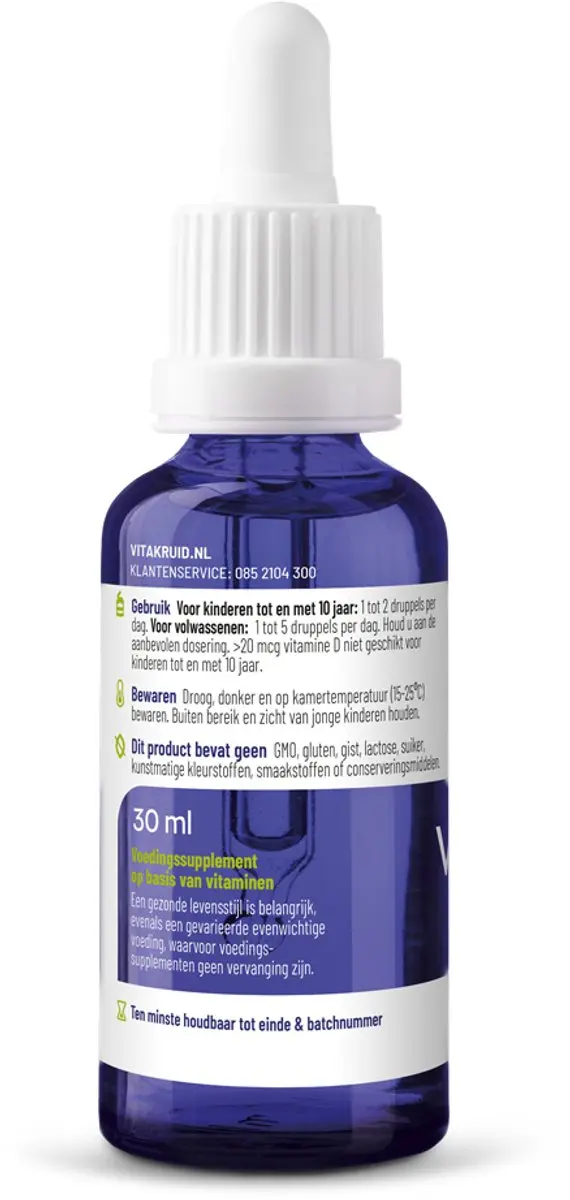 Vitakruid Vitamine D3 Druppels Vegan 30ml