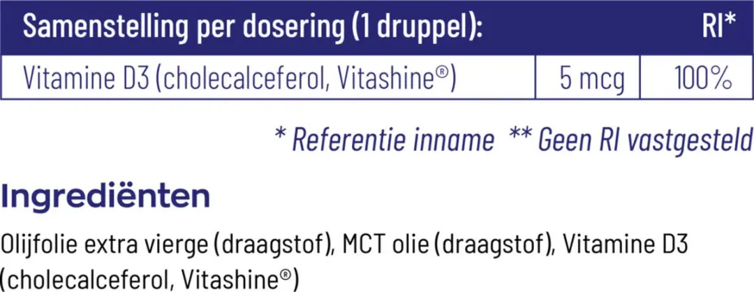 Vitakruid Vitamine D3 Druppels Vegan 30ml