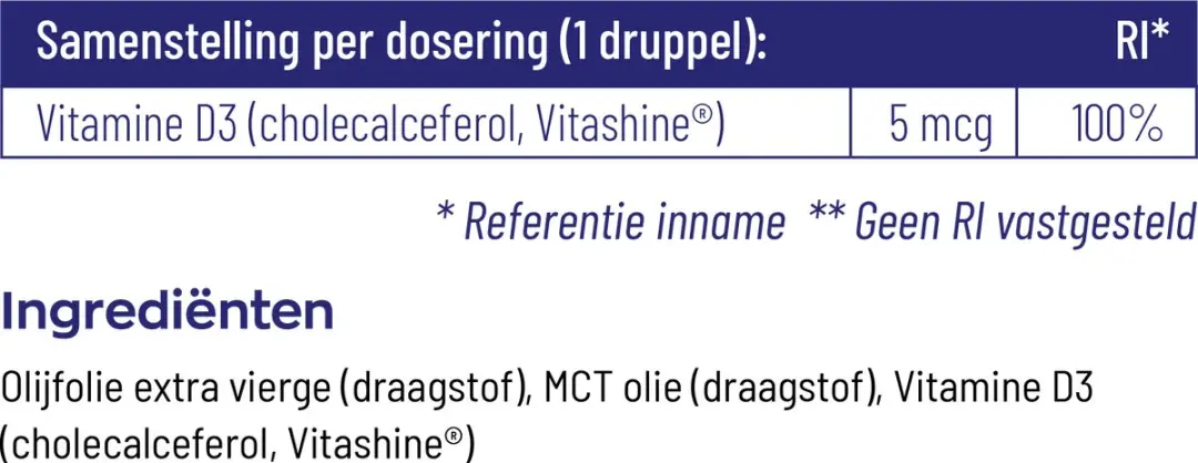 Vitakruid Vitamine D3 Druppels Vegan 30ml - afbeelding 6 van 6