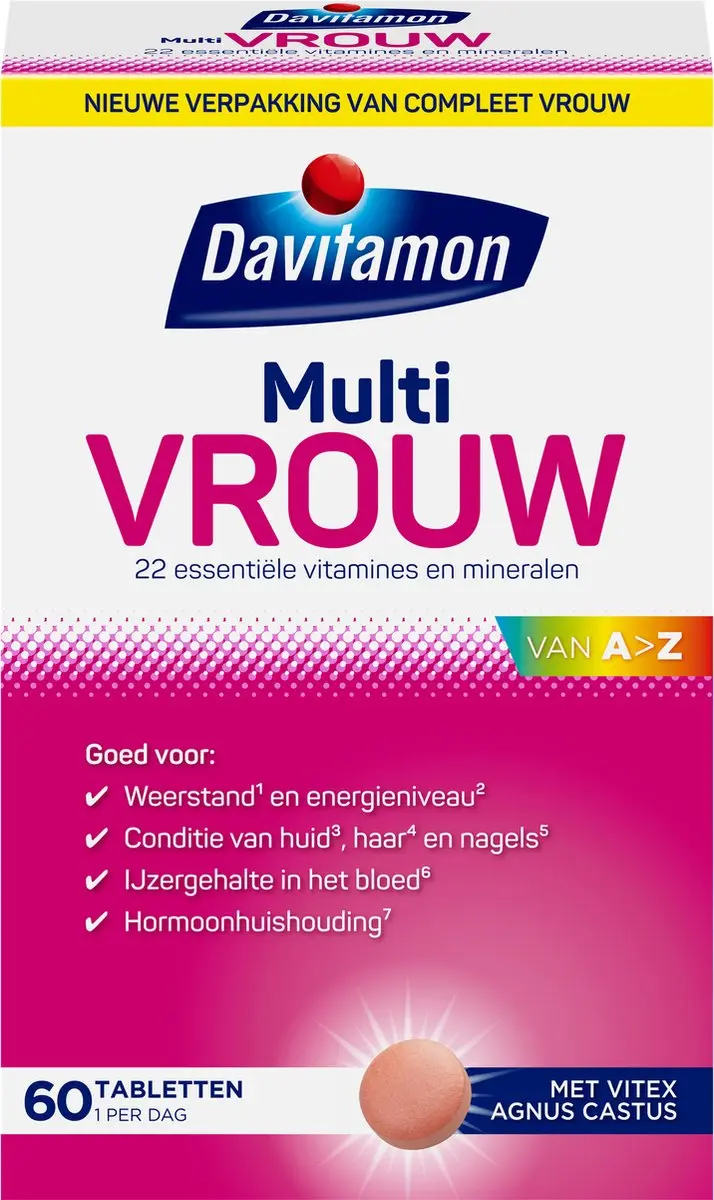 Davitamon Multi Vrouw Multivitamines 60 tabletten