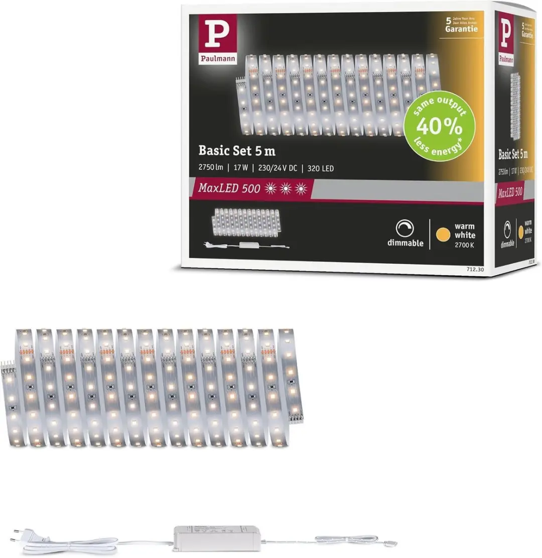 Paulmann 71230 MaxLED 500 Warmwit LED-strip 5m