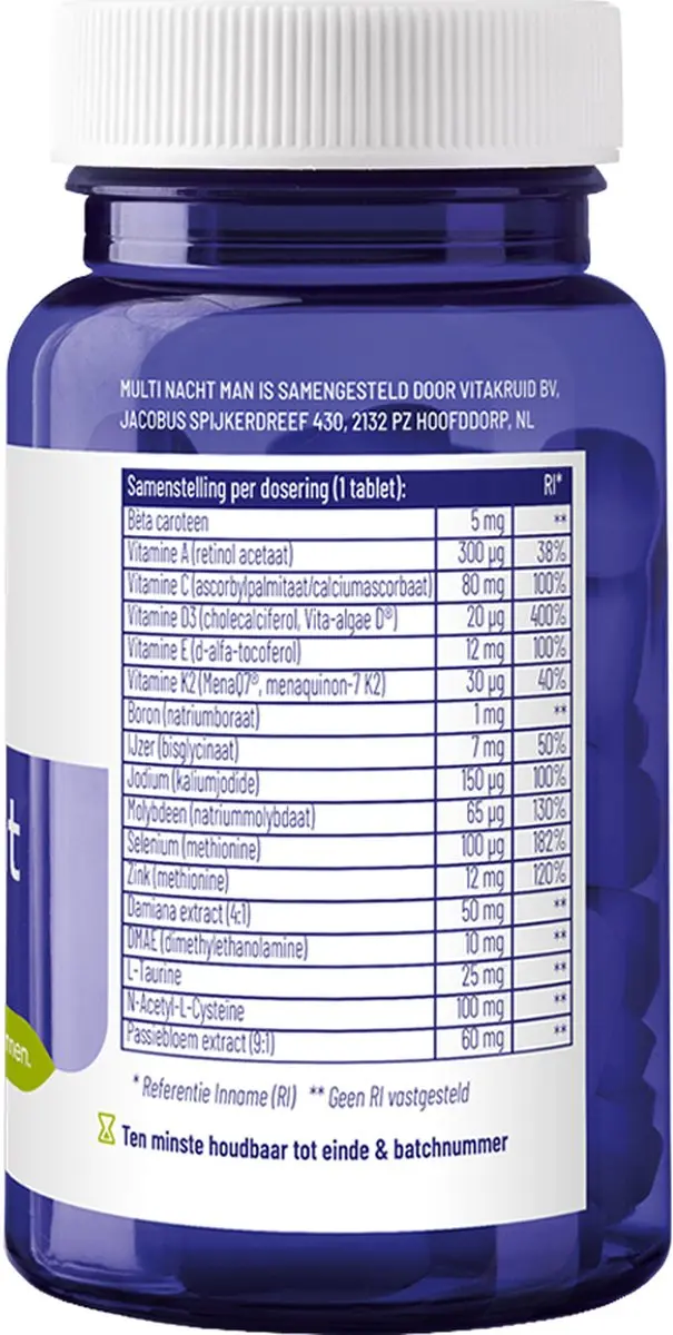 Vitakruid Multi Nacht Man 90 Tabletten