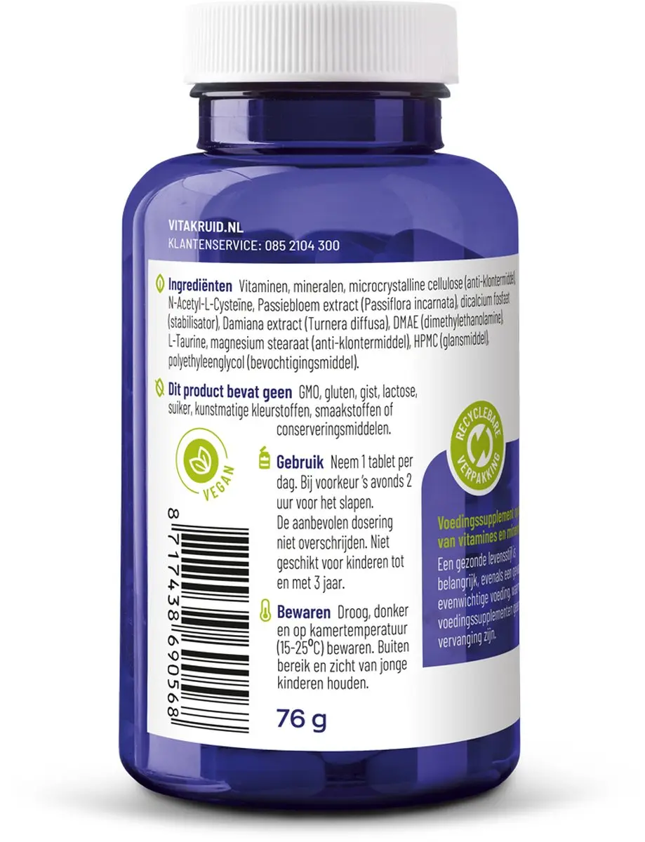 Vitakruid Multi Nacht Man 90 Tabletten