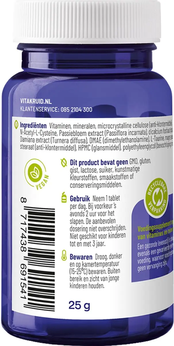 Vitakruid Multi Nacht Man 90 Tabletten - afbeelding 6 van 6