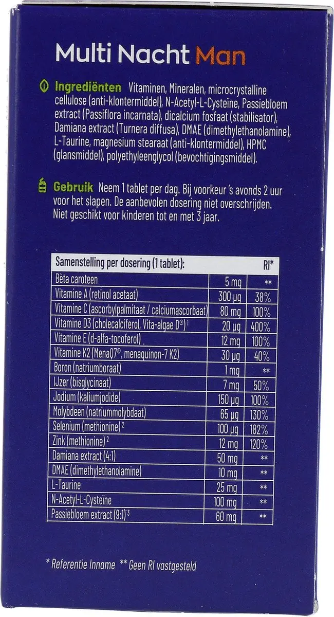 Vitakruid Multi Nacht Man 90 Tabletten