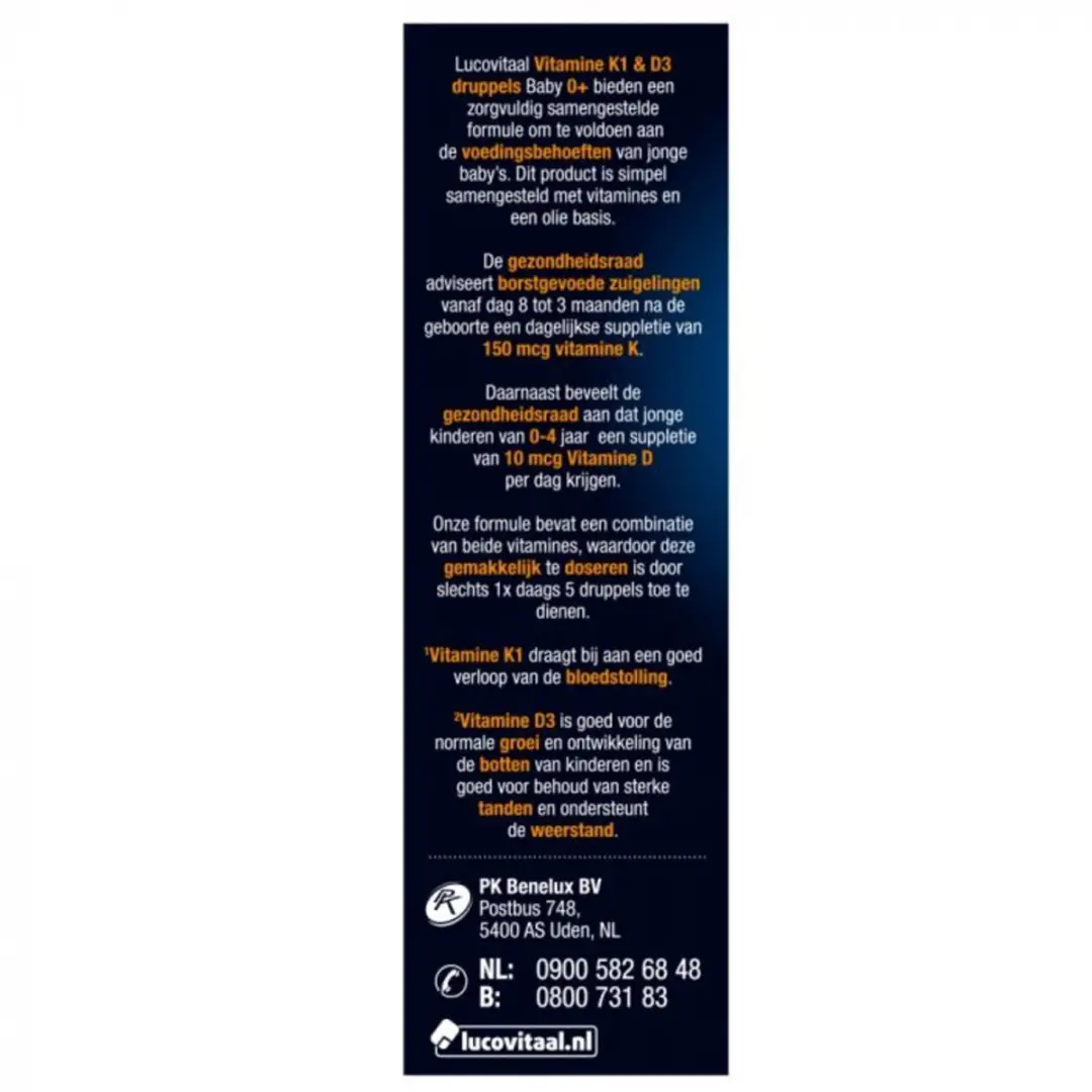 Lucovitaal Vitamine K1 & D3 Druppels Baby 14,5ml