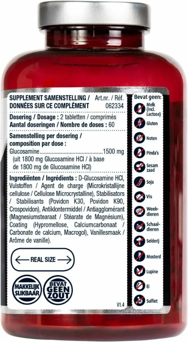 Lucovitaal Glucosamine Puur 1500mg - 360 Tabletten