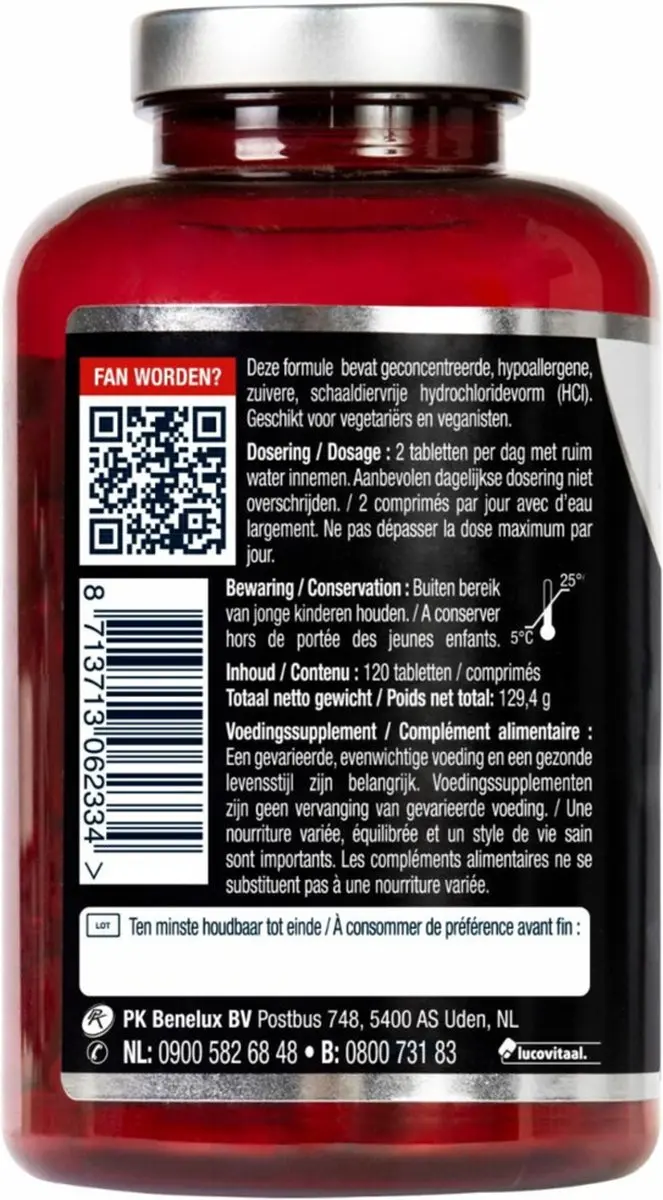 Lucovitaal Glucosamine Puur 1500mg - 360 Tabletten