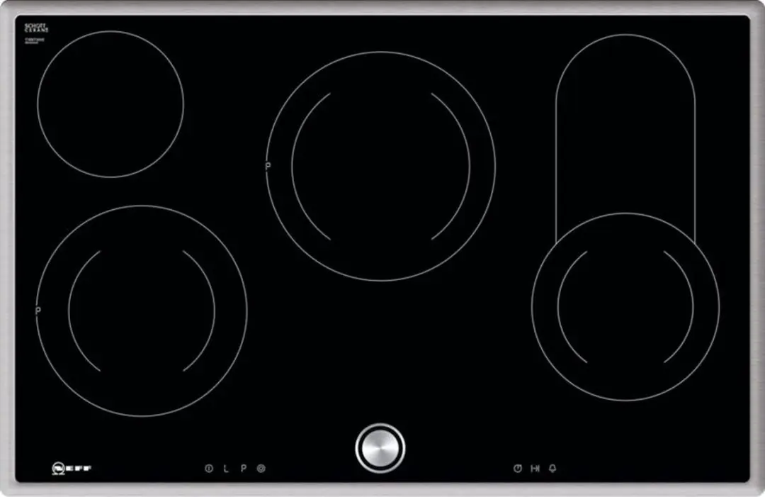 Neff T18BT16N0 Keramische Kookplaat 80cm - 4 Zones Zwart