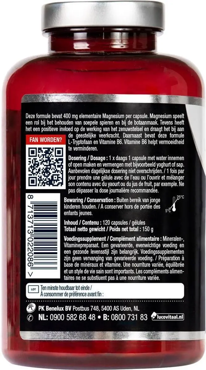Lucovitaal Magnesium 400 met L-Tryptofaan - 360 capsules
