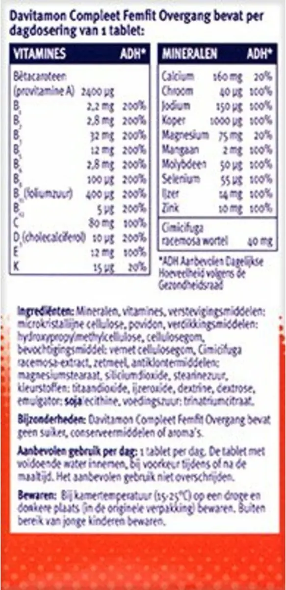 Davitamon Compleet Vrouw Overgang Multivitamine - 240 tabletten