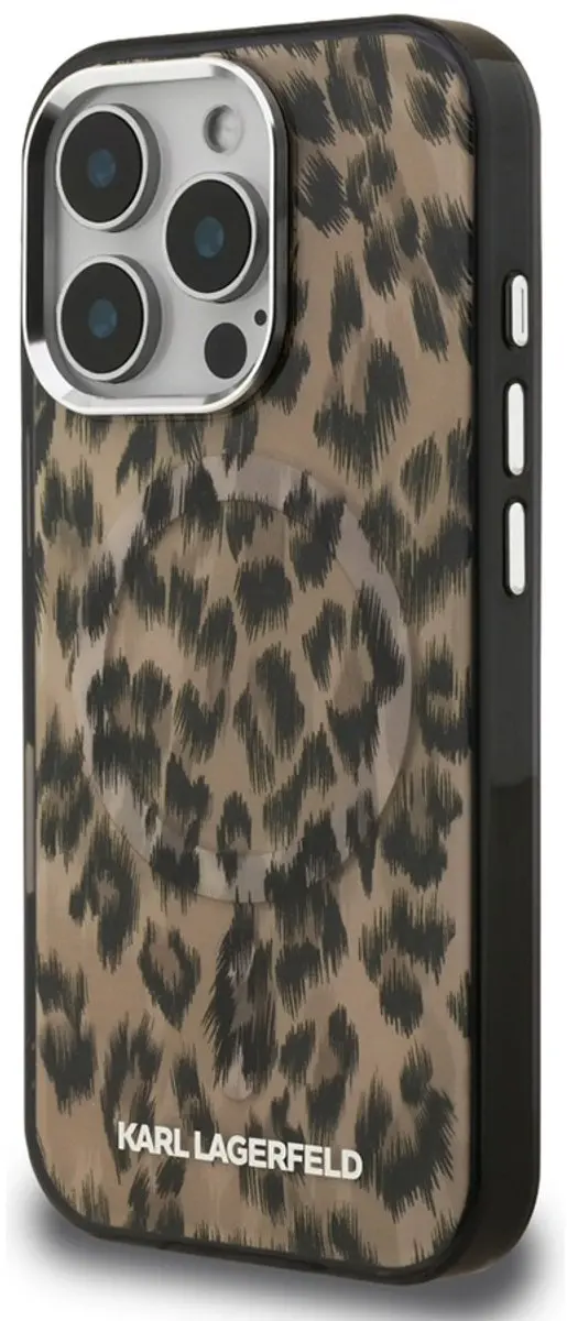 Karl Lagerfeld Backcase Hoesje iPhone 16 Pro - Luipaard - 3666339465667