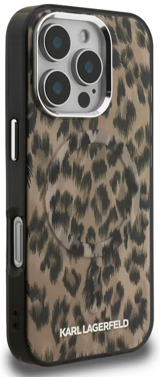 Karl Lagerfeld Backcase Hoesje iPhone 16 Pro - Luipaard - 3666339465667
