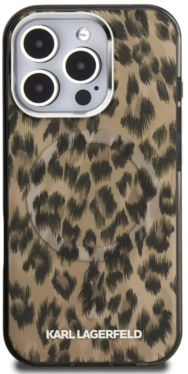 Karl Lagerfeld Backcase Hoesje iPhone 16 Pro - Luipaard - 3666339465667