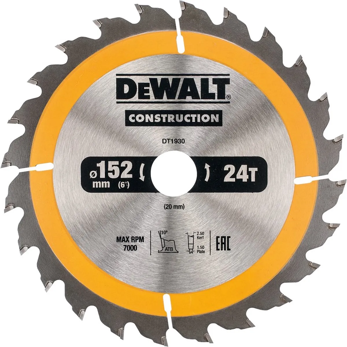 DeWalt DT1930 Cirkelzaagblad 152mm