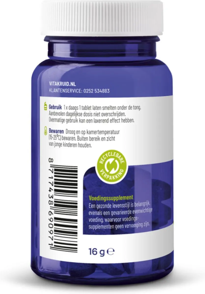 Vitakruid B12 Adenosylcobalamine 5000mcg Smelttabletten - 60 Stuks