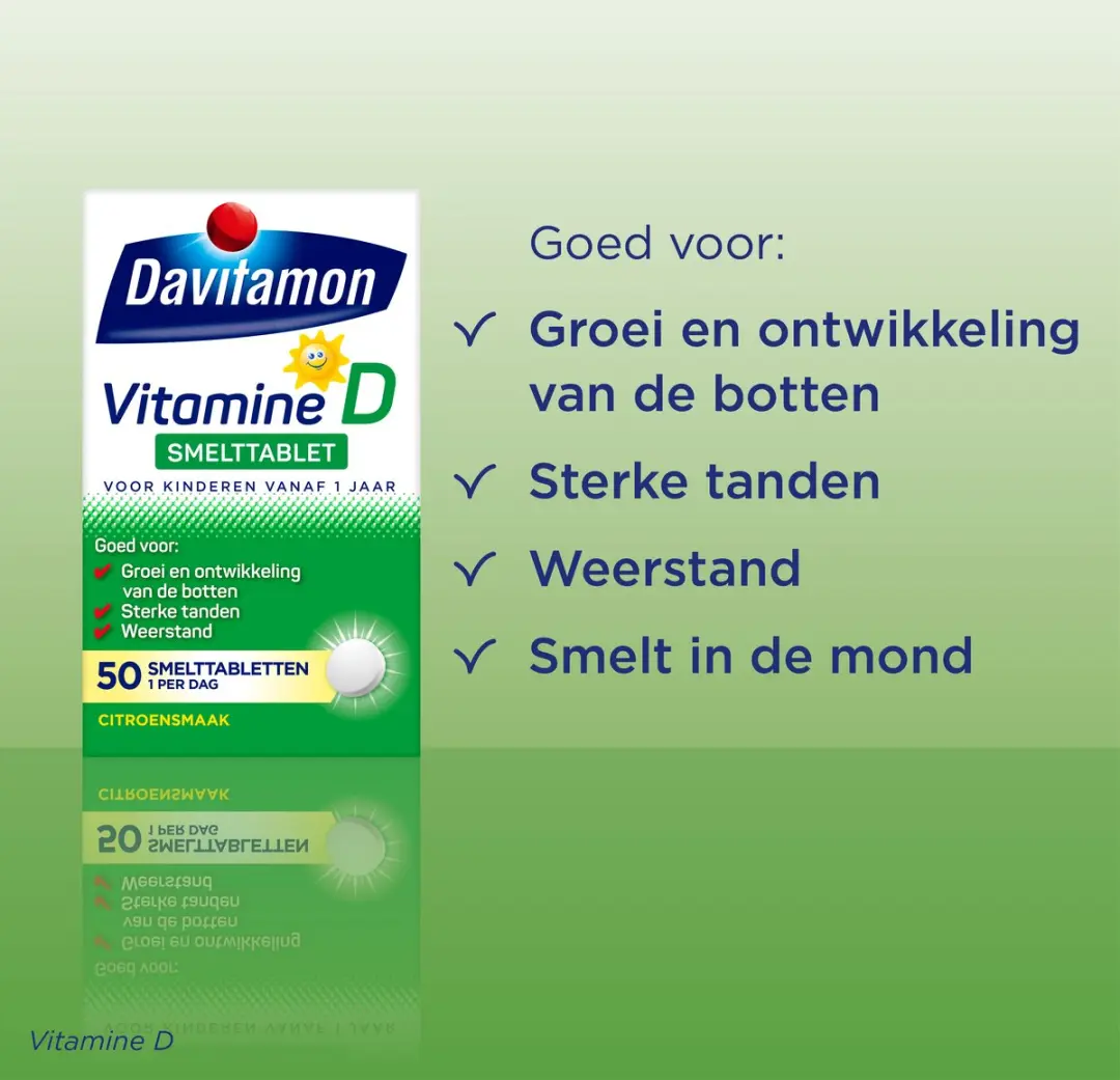 Davitamon Vitamine D Kinderen Smelttablet - 50 Stuks