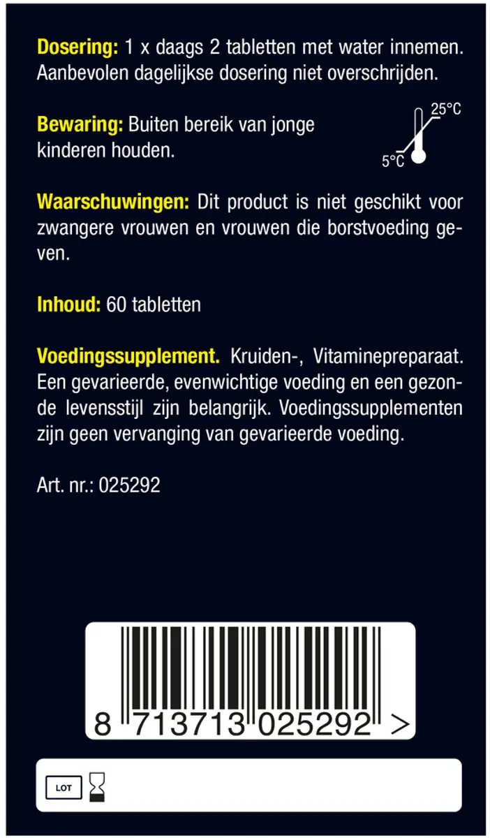 Lucovitaal D-Mannose Cranberry 60 tabletten