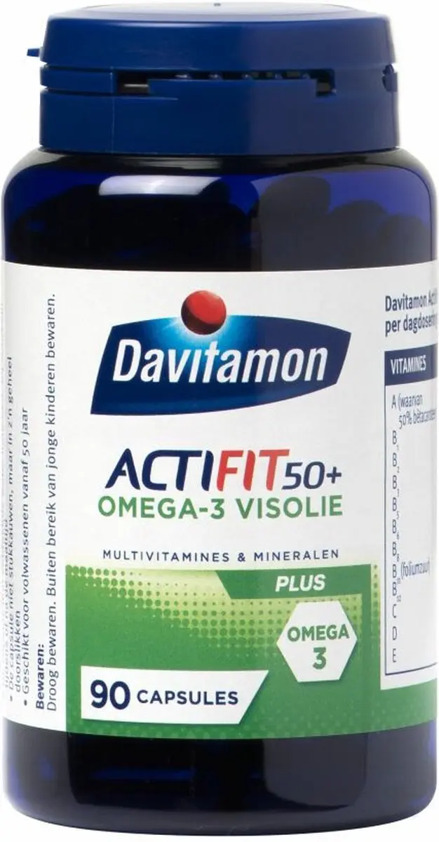 Davitamon Actifit 50+ Omega-3 Visolie - 180 Capsules