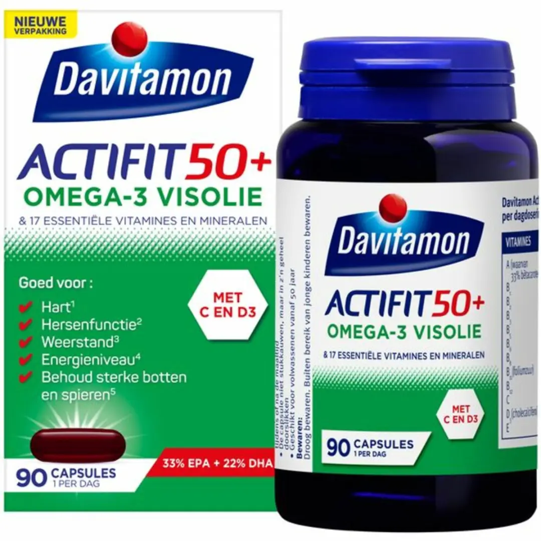 Davitamon Actifit 50+ Omega-3 Visolie