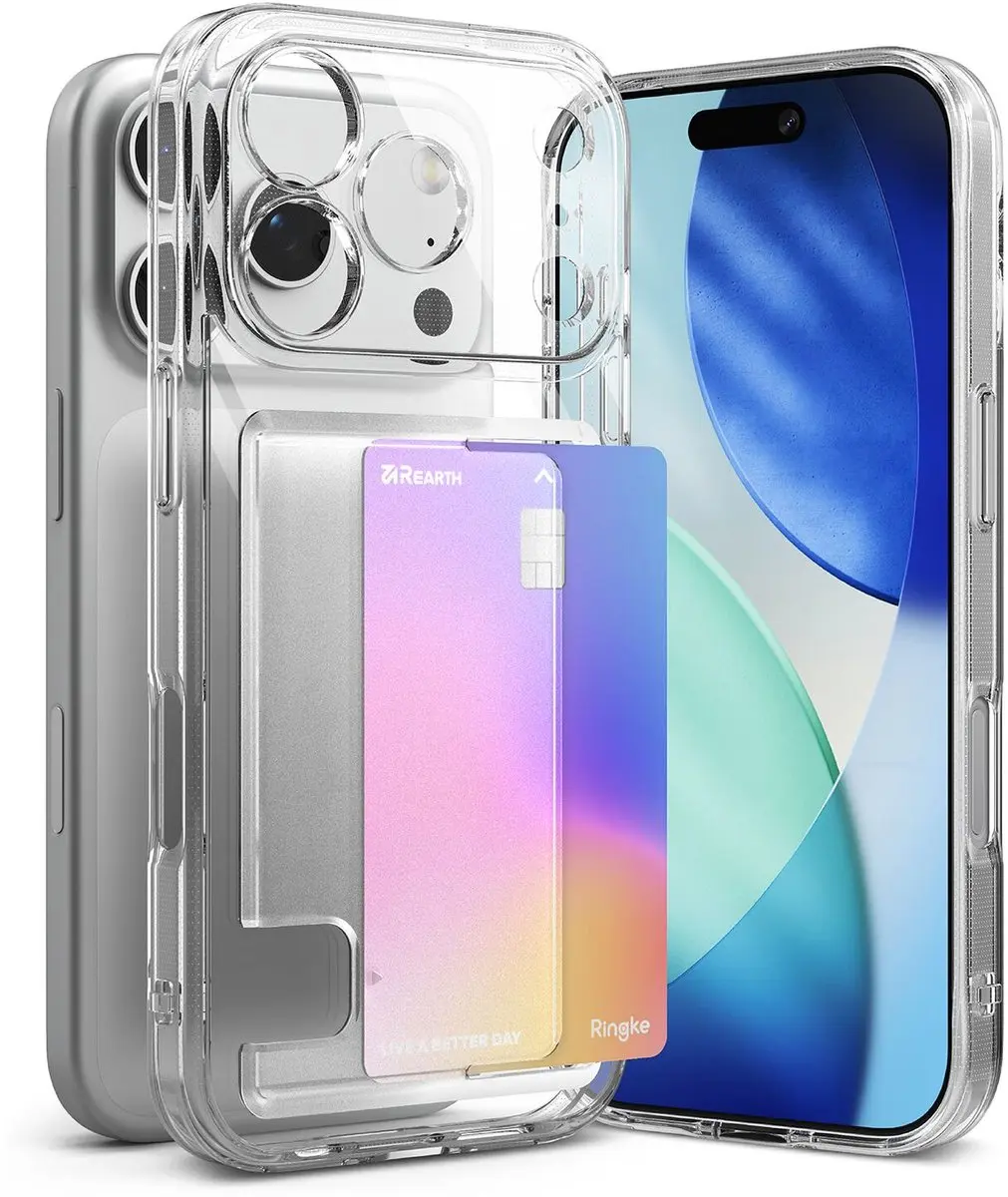 Ringke Fusion Card Hoesje iPhone 17 Pro - Transparant