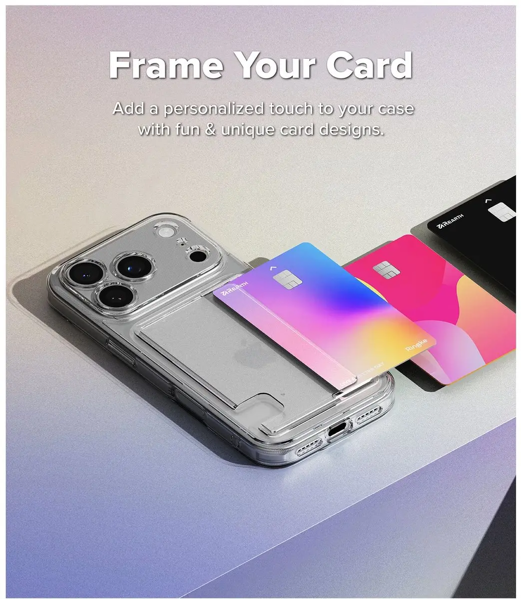 Ringke Fusion Card Hoesje iPhone 17 Pro - Transparant - afbeelding 6 van 6