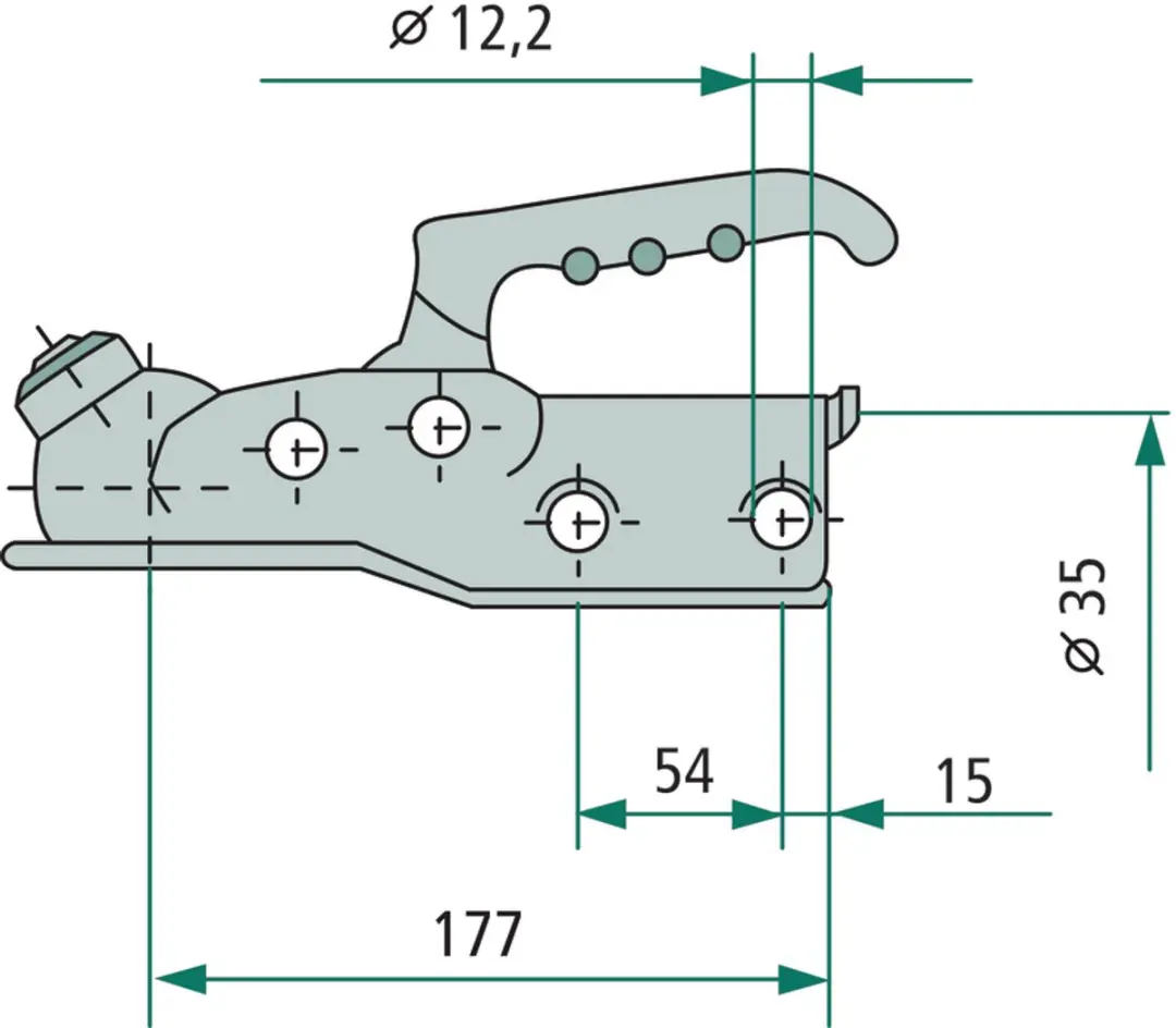 AL-KO Kogelkoppeling 1600kg 35mm - Zilver