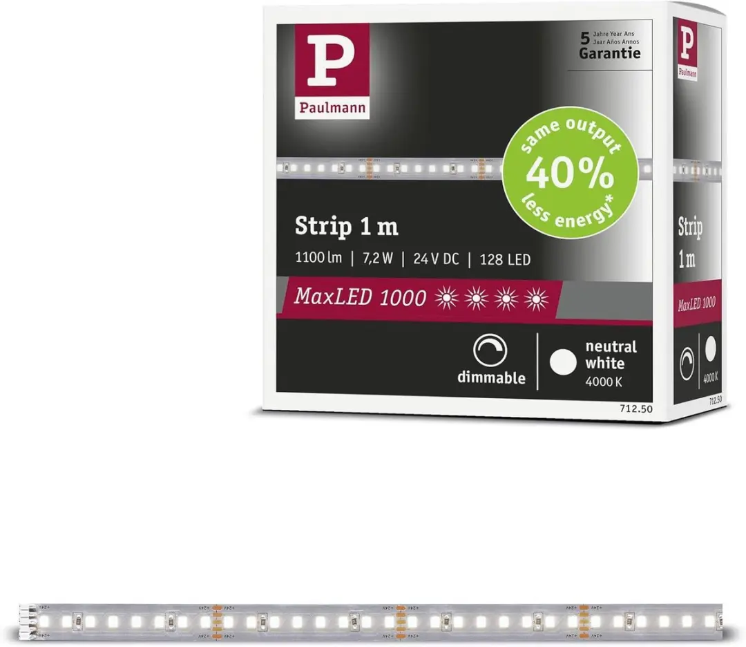 Paulmann 71250 MaxLED LED-strip Neutraal Wit 1m