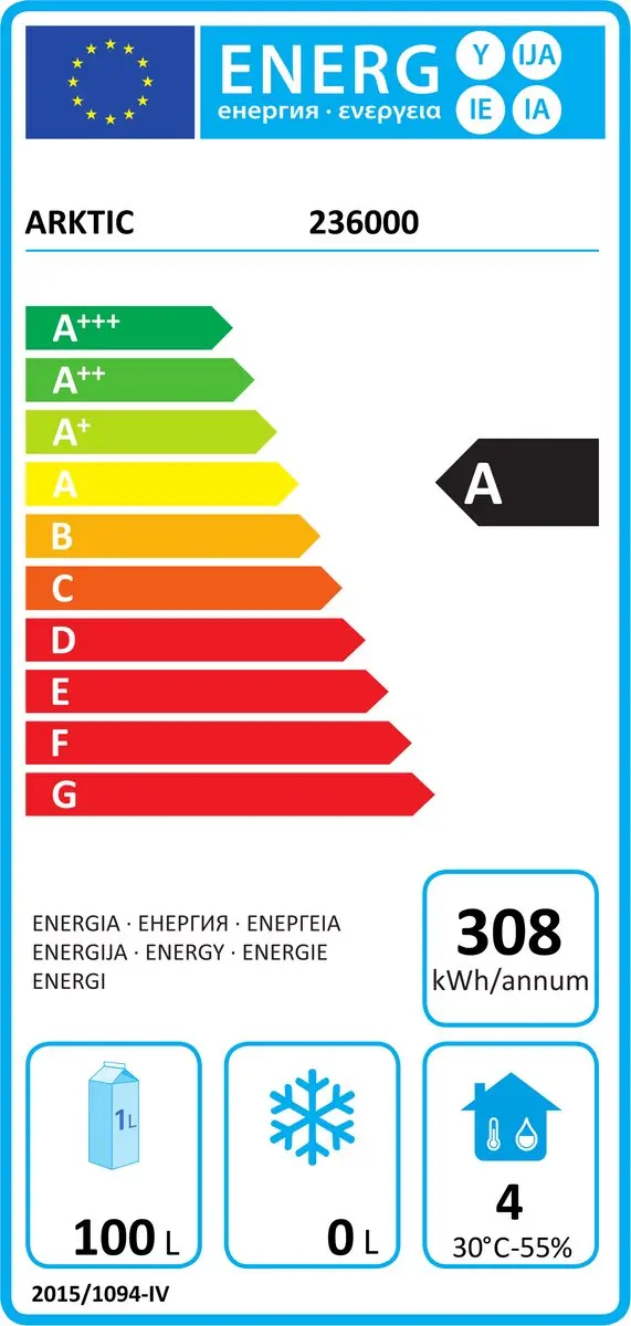 HENDI Koelkast 598x623x838mm - Wit - Ventilatorgekoeld