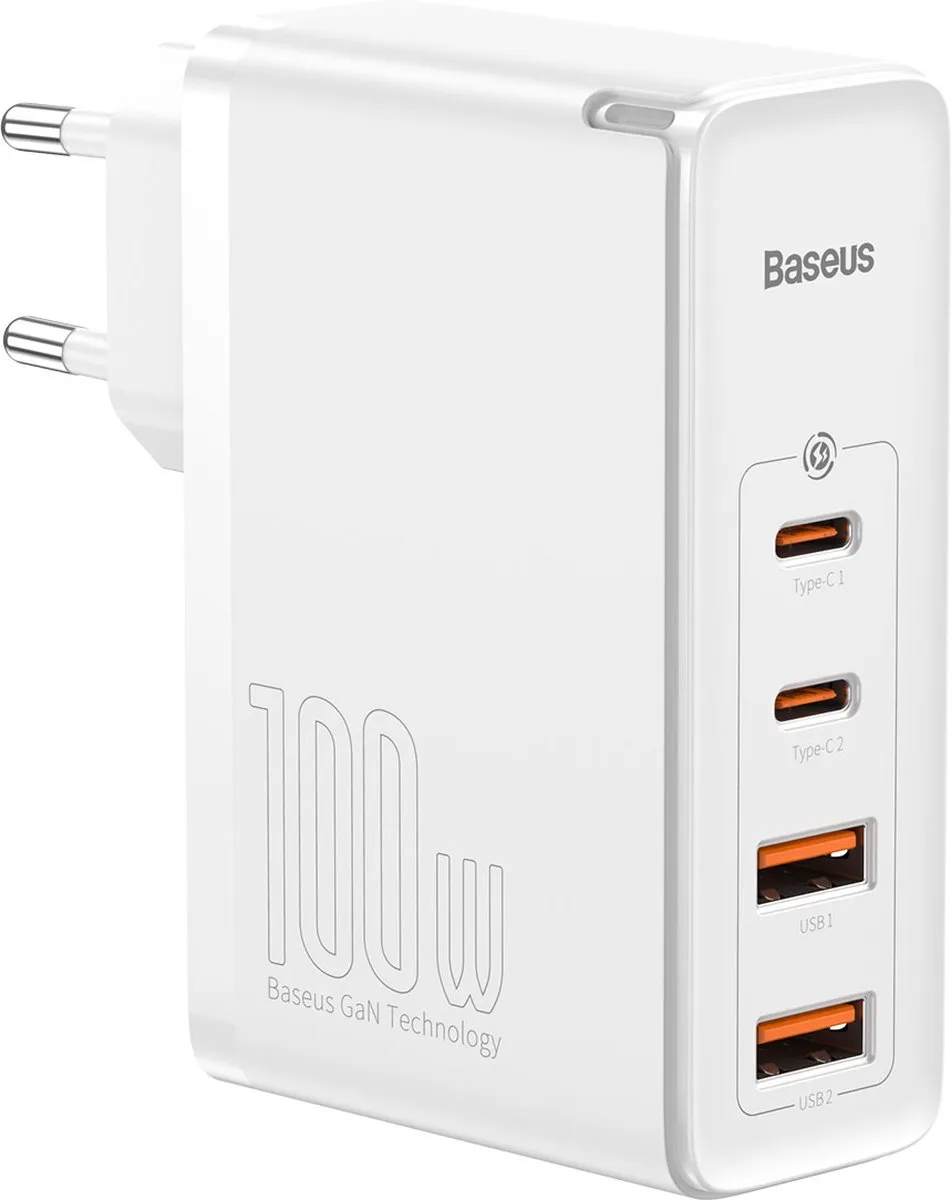 Baseus GaN2 Pro Oplader 100W - Wit