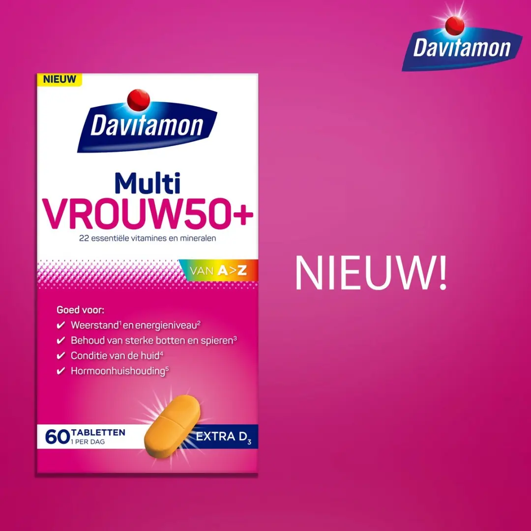 Davitamon Multi Vrouw 50+ Multivitaminen 60 tabletten